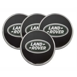 Nabendeckel Range Rover Glänzend-Schwarz  (4Stk.)