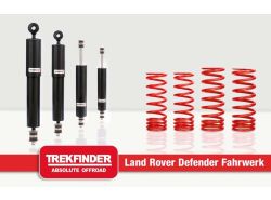 Höherlegungsfahrwerk TREKFINDER für LR 90 mit TREKFINDER / Koni Dämpfer