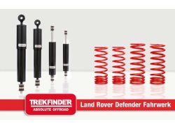 Höherlegungsfahrwerk TREKFINDER für LR 110 mit TREKFINDER / Koni Dämpfer