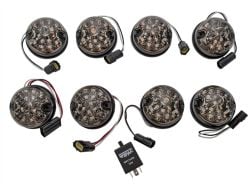 LED Signalleuchten Set in Smoke / Rauchgrau für Defender