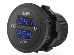 Dual Voltmeter Main & AUX Rund Digital