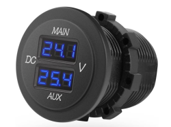 Dual Voltmeter Main & AUX Rund Digital