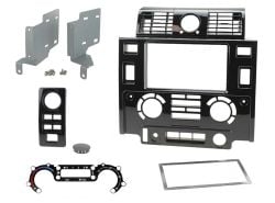 Einbaublende Doppel-DIN f. Defender ab 7A000001, schwarz matt