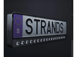 Strands Kennzeichenunterlage mit LED Bar 20"