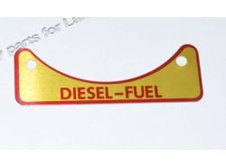 Schild Diesel Tank Serie