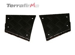 Aluriffelblech Heckbody Ecke Defender 90, schwarz