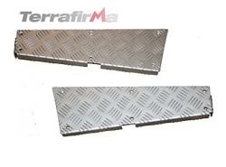 Aluriffelblech Heckbody Ecke Defender 110, eloxiert