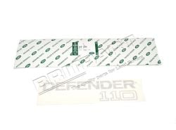 Aufkleber "DEFENDER 110" hinten (silber)