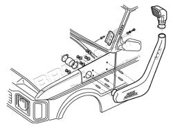 Luftansaugschnorchel SAFARI Discovery I 300Tdi/V8