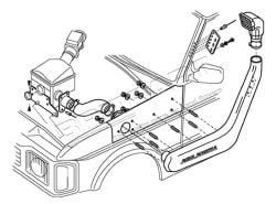 Luftansaugschnorchel SAFARI Discovery 300Tdi/V8 (ABS)
