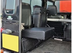 Einzelsitz Defender 90 hinten (Kunstleder schwarz)