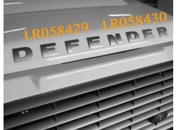 Schriftzug "DEFE" (Brunel) Motorhaube Defender ab EA000001