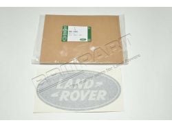 Aufkleber "LAND ROVER" oval hinten (schwarz/silber)