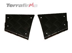 Aluriffelblech Heckbody Ecke Defender 90, schwarz