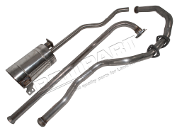 Auspuffanlage DOUBLE "S" Edelstahl LR 88" 2.25-B