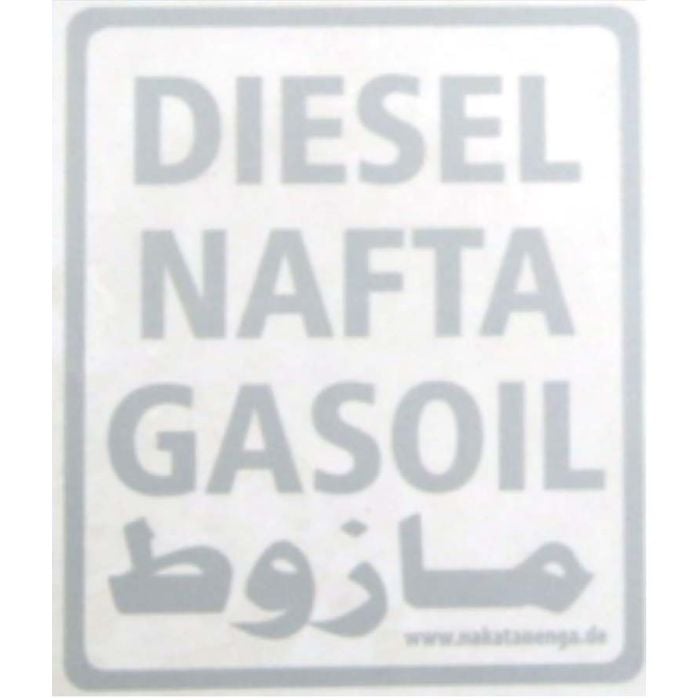 Aufkleber Diesel, Nafta, Gasoil (silber)